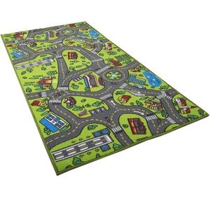 Kids carpet city life educational playing with cars road map